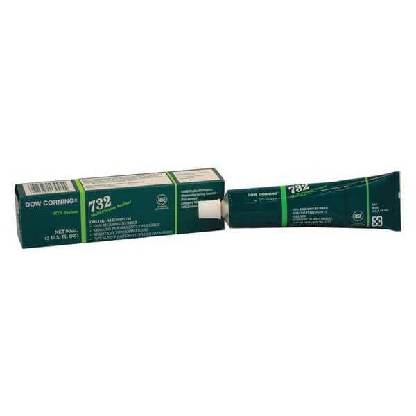 Multi-Purpose Sealant, 3 oz, Tube, Gray, Silicone Elastomer Base