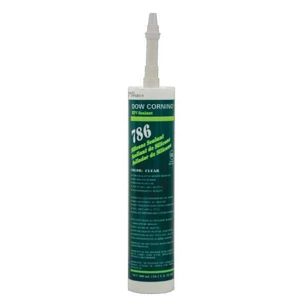 Sealant, 10.1 oz, Cartridge, Clear, Silicone Elastomer Base
