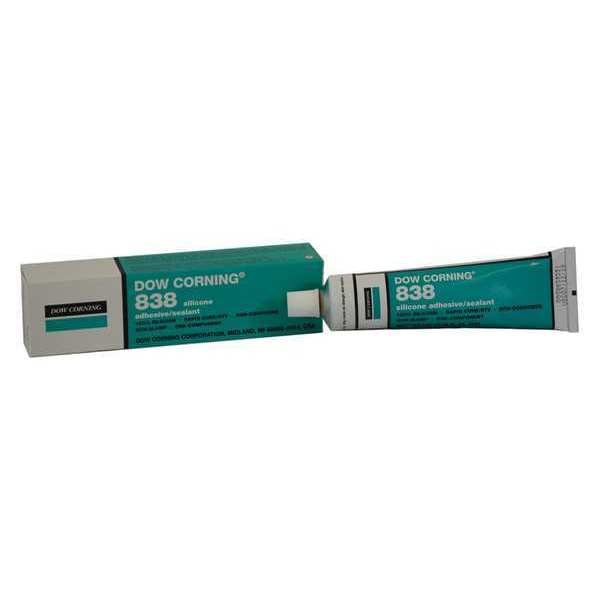 Sealant, 3 oz, Tube, White, Silicone Elastomer Base
