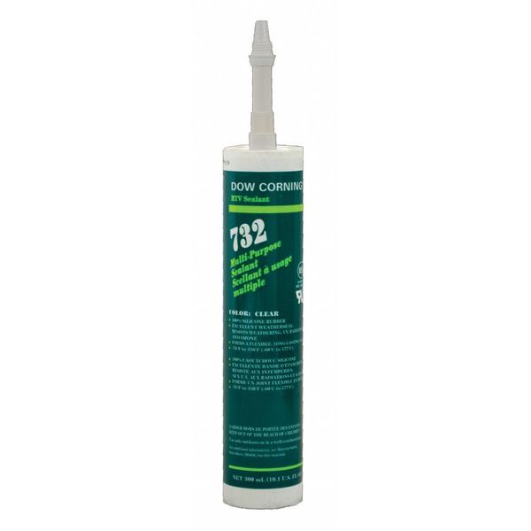 Silicone Sealant, 732, 10 oz, Cartridge, Clear