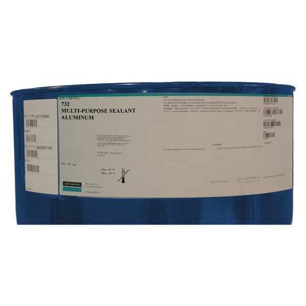 Sealant, 7,231 oz, Pail, Aluminum Gray, Silicone Base