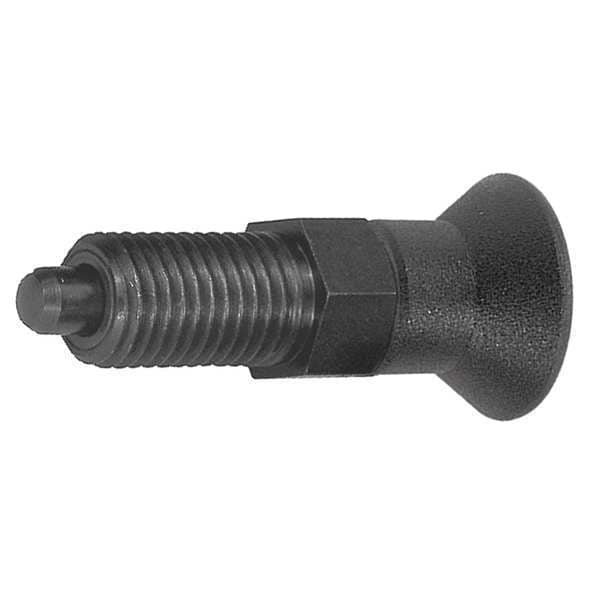 Indexing Plunger D1= 1-8, D=16, Style A, Non-Lockout wo Locknut, Steel Hardened, Knob Plastic