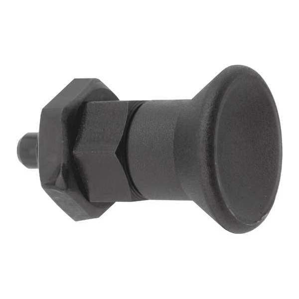 Indexing Plunger, Short, Size: 0, D1= 5/16-24, D=4, Style B, Non-Lockout W. Locknut, Pin Hardened