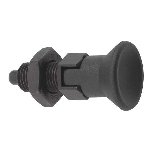 Indexing Plunger D1= M12X1, 5, D=6, Style D, Lockout Type w Locknut, Steel Hardened