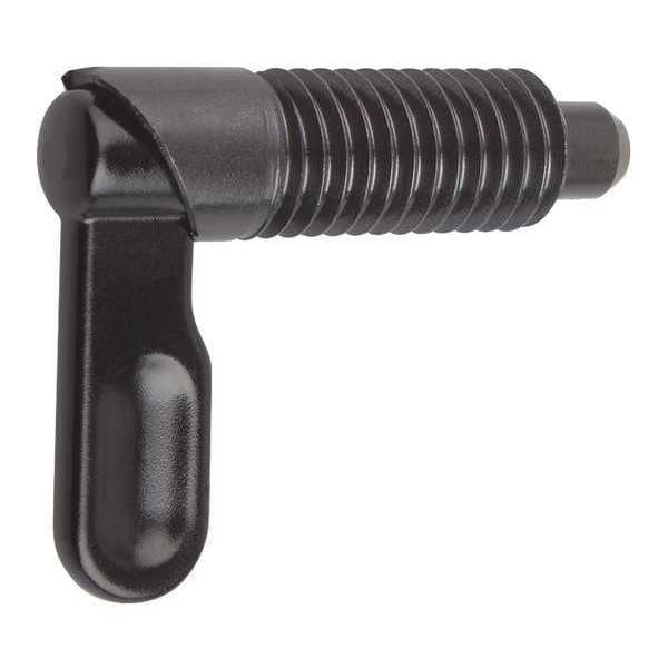 Indexing Plunger, Cam-Action, D=10, D1= M16, Steel, Style C, Without Locknut, Grip Powder Coated