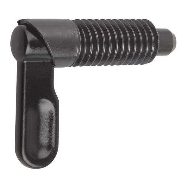 Indexing Plunger, Cam-Action, D=6, D1= M10, Steel, Style C, Without Locknut, Grip Powder Coated