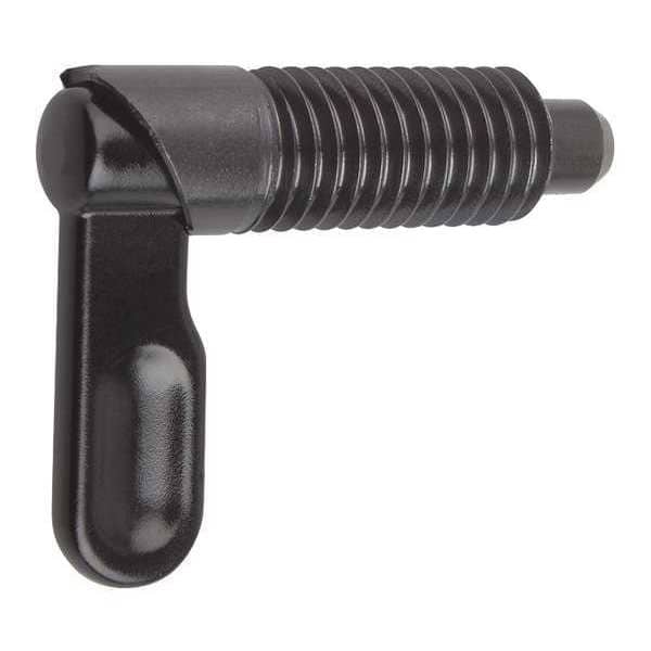 Indexing Plunger, Cam-Action, D=6, D1= M12, Steel, Style C, Without Locknut, Grip Powder Coated