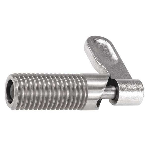 Cam-Action Indexing Plunger, Stainless Steel, D=6, D1= 1/2-13, Form: B, Without Locknut
