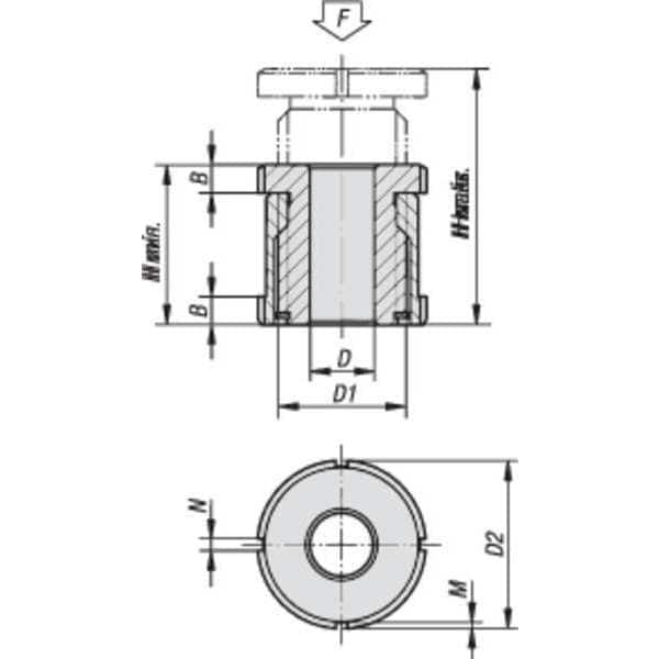 Leveling Set, Standard, D=22 Carbon Steel, D2= 70