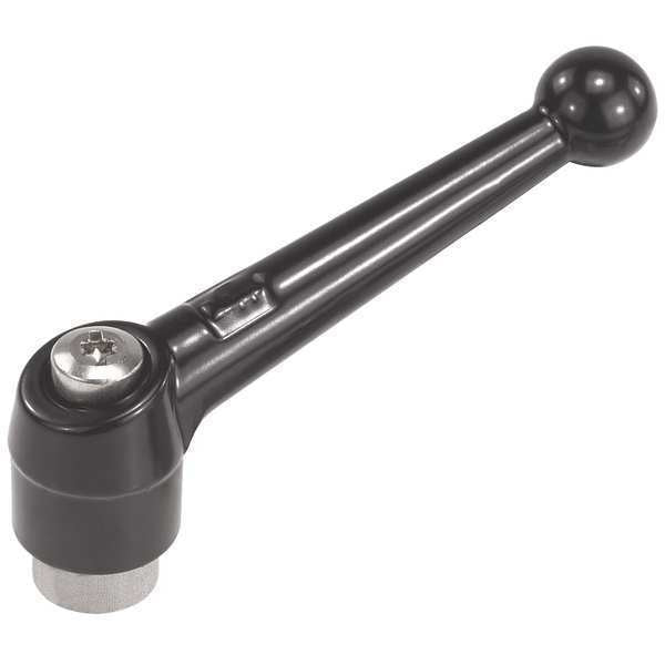 Adjustable Handle, Size: 1 M04 Zinc, Black Satin, Comp: Stainless Steel