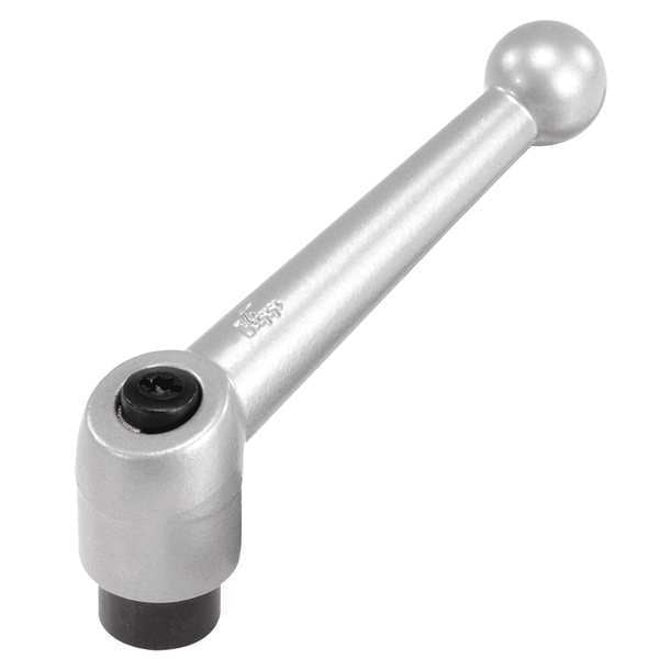 Adjustable Handle, Size: 4 M12 Zinc, Silver Metallic, Comp: Steel