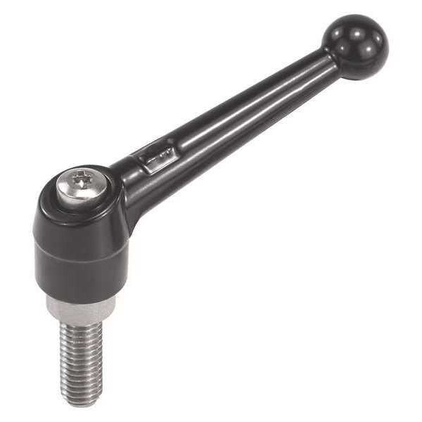 Adjustable Handle, Size: 5 5/8-11X60 Zinc, Black Satin, Comp: Stainless Steel