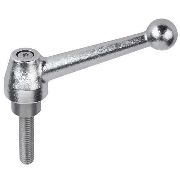 Adjustable Handle, Ball Style, All Stainless Steel, Size: 1, M12X25, Electropolished