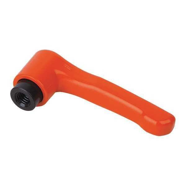 Adjustable Handle, Low Profile, Size: 3, M10, Zinc, Orange RAL 2004, Comp: Steel