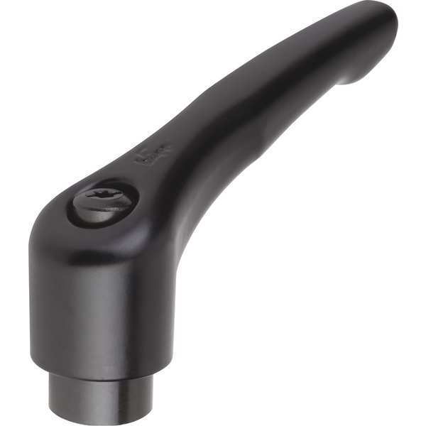 Adjustable Handle, Modern Design, Sz. 0, M05, Die Cast Zinc Black Satin, Comp: Steel