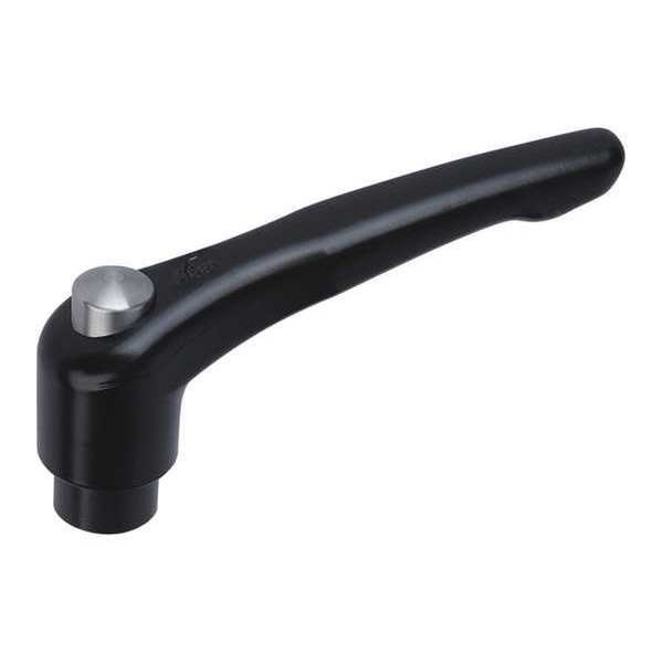 Adjustable Handle, Mod. Design, Protective Cap Sz. 2, M06, Cast Zinc Black Satin, Comp: Steel