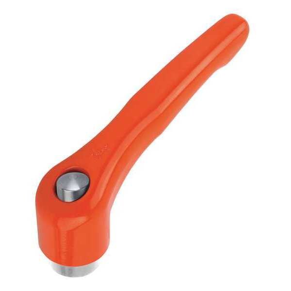 Adjustable Handle, Mod. Des., Protective Cap Sz. 2, 5/16-18, Cast Zinc Orange RAL2004, Steel