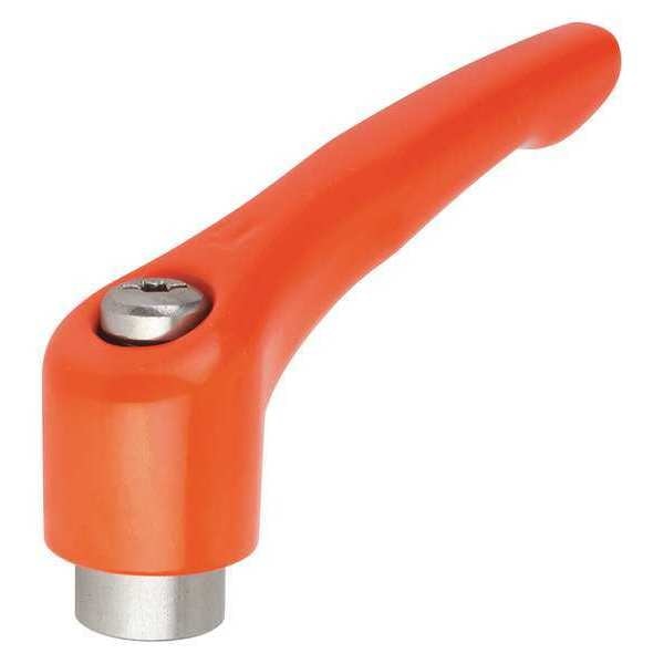 Adjustable Handle, Size: 4 M12, Zinc Orange RAL 2004, Comp: Stainless Steel