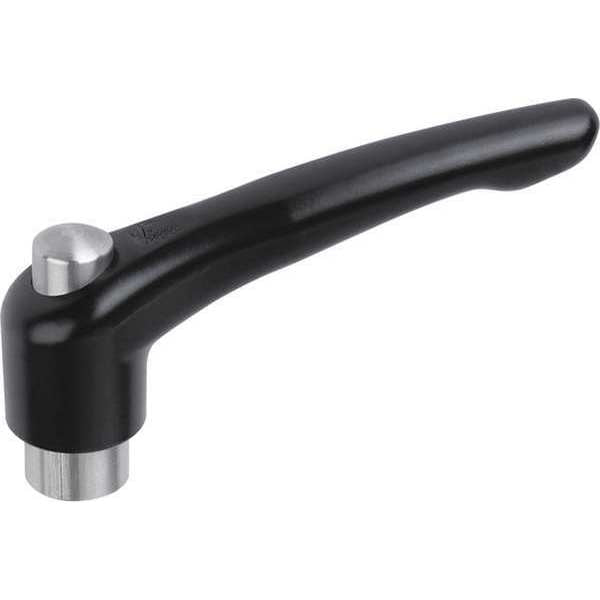 Adjustable Handle, With Protective Cap Size: 3 M10, Zinc Black Satin, Comp: Stainless Steel