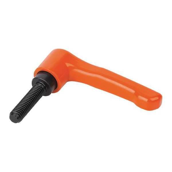 Adjustable Handle, Low Profile, Size: 2, M06X45, Zinc, Orange RAL 2004, Comp: Steel