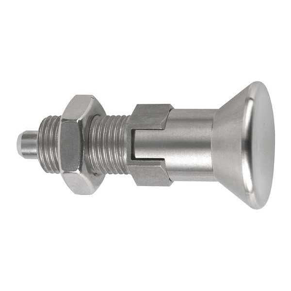 Indexing Plunger, All SS, Size: 0 D1= M08X1, D=4, Style D Lockout Type W Locknut, Pin Not Hard