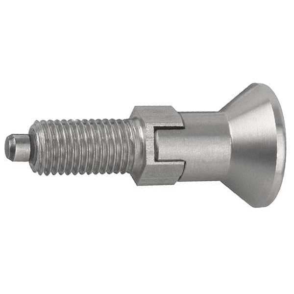 Indexing Plunger, All SS, Size: 4 D1= 3/4-10, D=10, Style C Lockout Type WO Locknut, Pin Not Hard