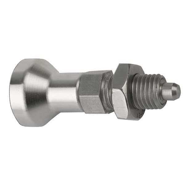 Indexing Plunger, All SS, Size: 9 D1= M06X0, 75, D=3, Style B Non-Lockout W Locknut, Pin Hard