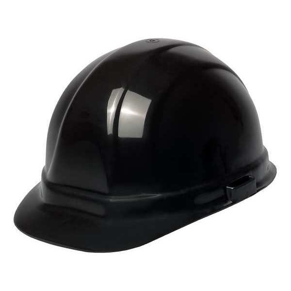 Front Brim Hard Hat, Type 1, Class E, Ratchet (6-Point), Black
