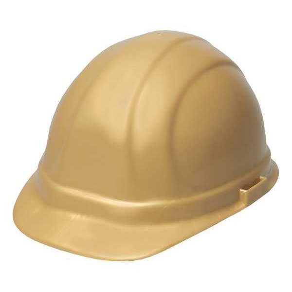Front Brim Hard Hat, Type 1, Class E, Ratchet (6-Point), Gold