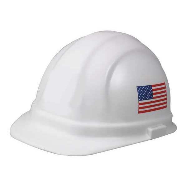 Front Brim Hard Hat, Type 1, Class E, Ratchet (6-Point), White