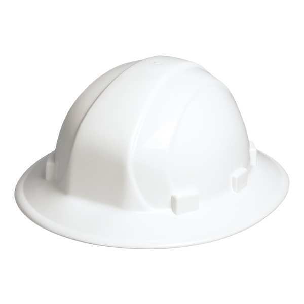 Full Brim Hard Hat, Type 1, Class E, Pinlock (6-Point), White