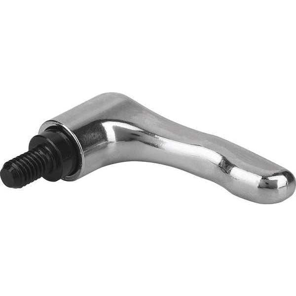 Adjustable Handle, Modern Design, Sz. 3, M10X40, Die Cast Zinc High-Gloss Chromed, Comp: Steel