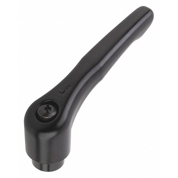 Adjustable Handle, Modern Design, Sz. 4, M12X50, Die Cast Zinc Orange RAL 2004, Comp: Steel