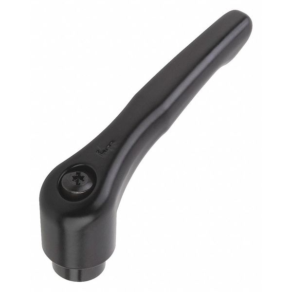 Adjustable Handle, Modern Design, Sz. 3, M08X55, Die Cast Zinc Orange RAL 2004, Comp: Steel