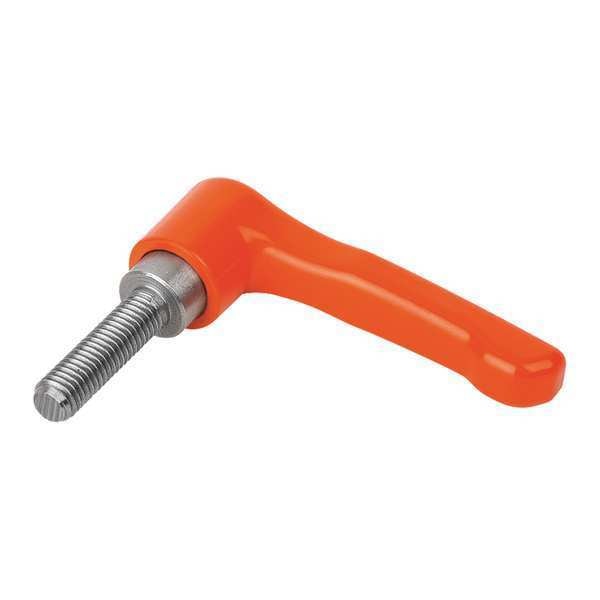 Adjustable Handle, Low Profile, Size: 3, M08X25 Zinc, Orange RAL 2004, Comp: Stainless Steel