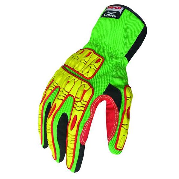 Impact Gloves, Size 3XL, Green, PR