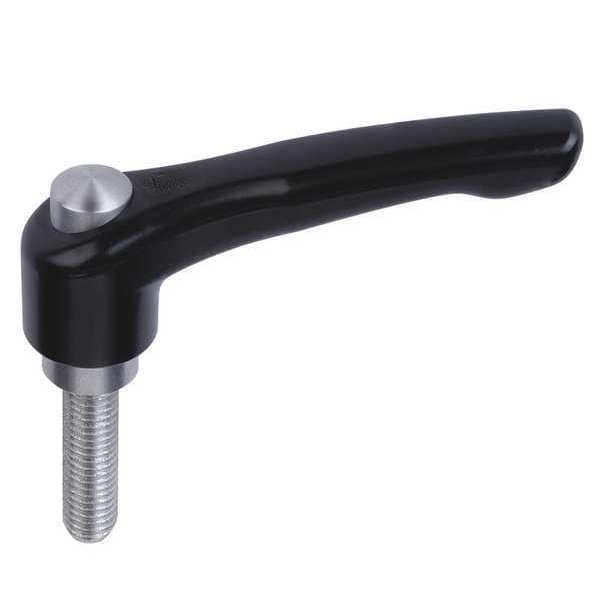 Adjustable Handle, With Protective Cap Size: 2 1/4-20X25, Zinc Black Satin, Comp: Stainless Steel