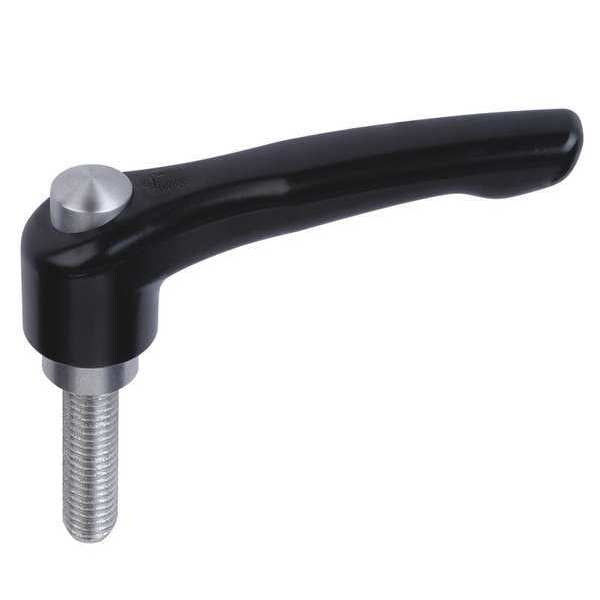 Adjustable Handle, With Protective Cap Size: 2 M10X60, Zinc Black Satin, Comp: Stainless Steel