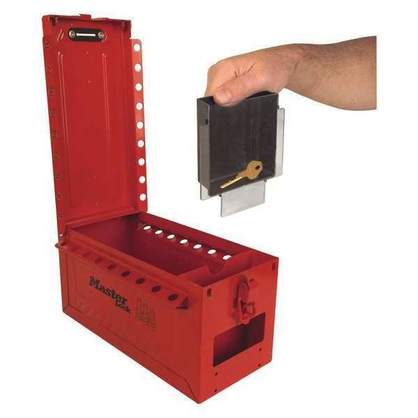 Group Lockout Box, Red, 5-43/64