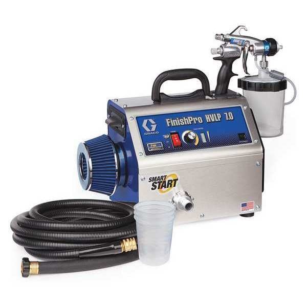 HVLP Paint Sprayer, 4 Stages, 1 qt. Tank