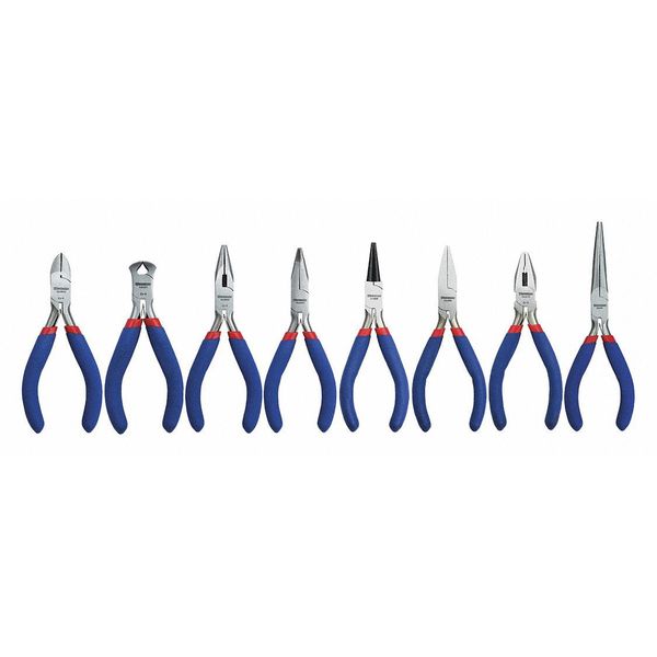 8 Piece Plier Set Dipped Handle