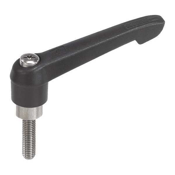 Adjustable Handle Size: 5 5/8-11X50, Plastic Black RAL 7021, Comp: Stainless Steel