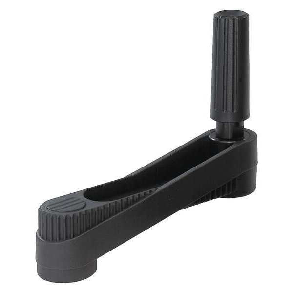 Crank Handle, Size: 1, Reamed Hole Bore D2= 8 mm, A=80, H=85.8 Thermoplastic, Revolving