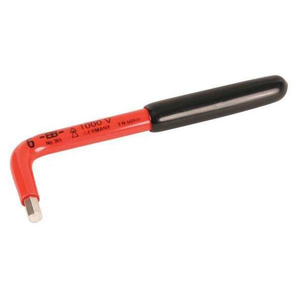 Metric Plain Hex Key, 1.5 mm Tip Size, 3 57/64 in Long, 0.5 mm Short