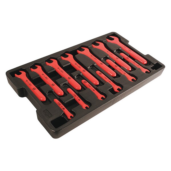 Insulated Open End Wrench Set, Metric