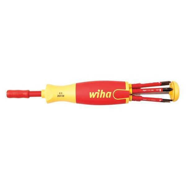 Slotted, Phillips, Square Bit 9 3/4 in, Drive Size: 6 mm , Num. of pieces:7