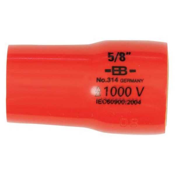 3/8 in Drive Insulated Socket 5/8 in, Hex, SAE