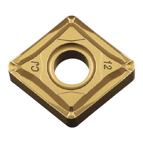 Diamond Turning Insert, Diamond, 1/2 in, CNMG, 80  Degrees, 1/32 in, Carbide