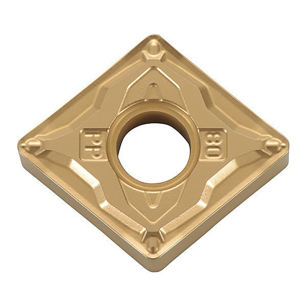 Diamond Turning Insert, Diamond, 1/2 in, CNMG, 80  Degrees, 1/64 in, Carbide