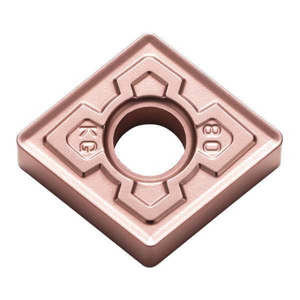 Diamond Turning Insert, Diamond, 1/2 in, CNMG, 80  Degrees, 1/32 in, Carbide